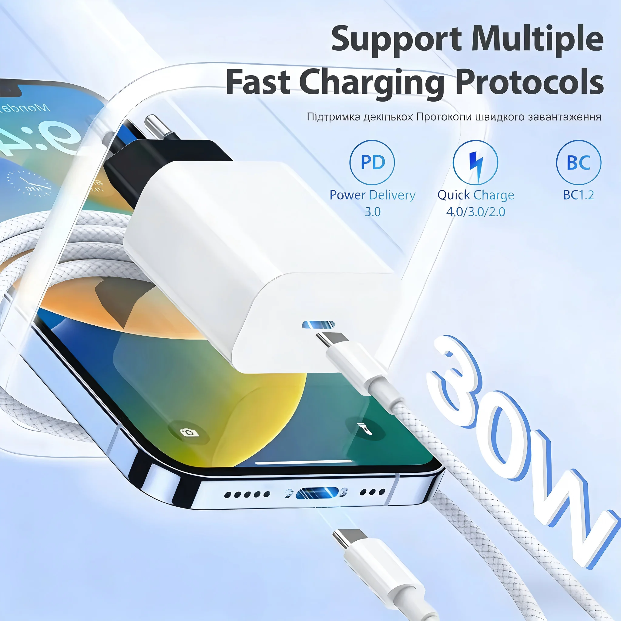 For Google 30W USB-C Fast Charger – Power Delivery 3.0 Adapter for Pixel 10/9/8/7/6 Pro XL, 9A, Fold, with Type-C Cable For Google 30W USB-C Fast Charger – Power Delivery 3.0 Adapter for Pixel 10/9/8/7/6 Pro XL, 9A, Fold, with Type-C Cable