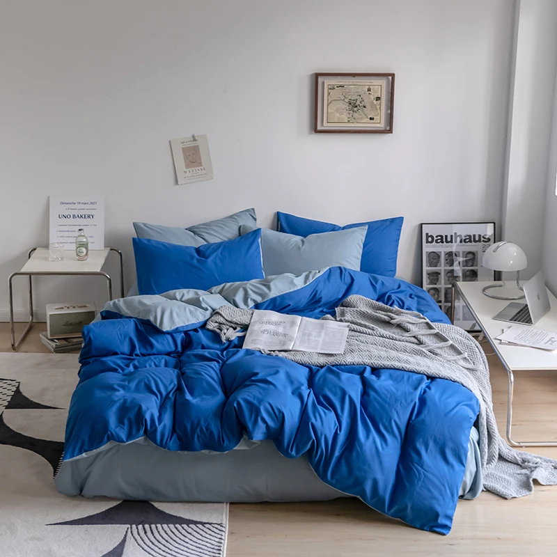 High Quality Bedding Set Skin Friendly Fabric Quilt Cover Set Single Double Queen Size Solid Color Duvet Cover Set
High Quality Bedding Set Skin Friendly Fabric Quilt Cover Set Single Double Queen Size Solid Color Duvet Cover Set