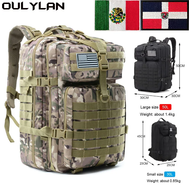 Capacity Man Rucksacks Military Backpack 50L/30L Large Tactical Hunting Nylon Bags For Sport Trekking Waterproof Pack
Capacity Man Rucksacks Military Backpack 50L/30L Large Tactical Hunting Nylon Bags For Sport Trekking Waterproof Pack