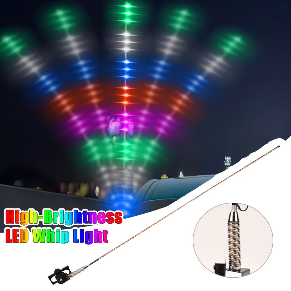 12/24V Car Whip Light Warning Light with Metal Base Spiral Car Antenna Light Flashing Chasing Light for Car Truck UTV ATV RZR
12/24V Car Whip Light Warning Light with Metal Base Spiral Car Antenna Light Flashing Chasing Light for Car Truck UTV ATV RZR