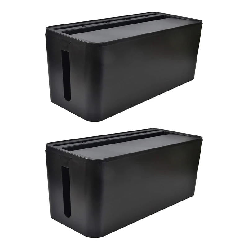 2X Cable Management Box For Desk Cable Management And Power Strip Box Solutions(Black)
2X Cable Management Box For Desk Cable Management And Power Strip Box Solutions(Black)