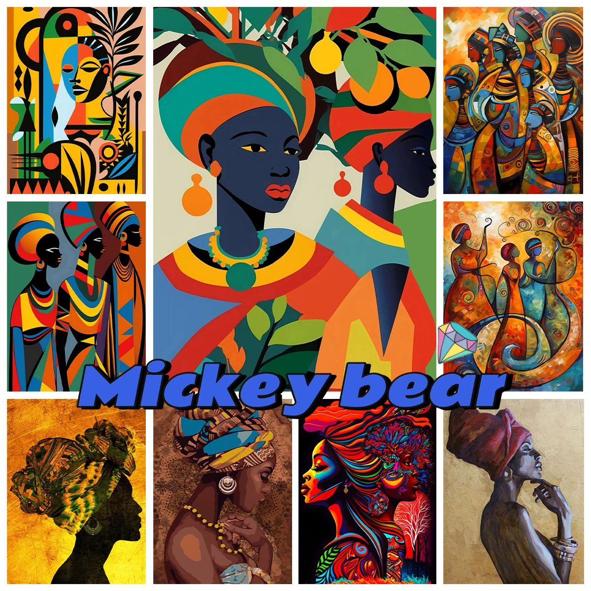 African Art 5D Diamond Embroidery Black Girl Portrait Handmade Diamond Painting Full Square/Round Drill Cross Stitch Home Decor
African Art 5D Diamond Embroidery Black Girl Portrait Handmade Diamond Painting Full Square/Round Drill Cross Stitch Home Decor