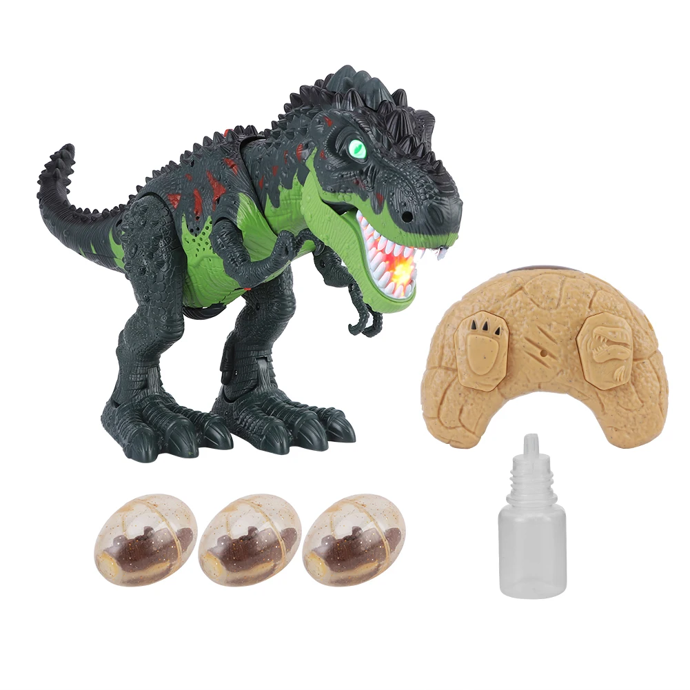 

Remote Control Dinosaur Toy Spray Lay Eggs Walking Electric Dinosaur Robot With Light RC Dinosaur Model Toy Gift For Kids