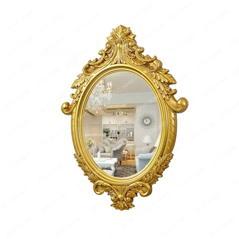 

Роскошные декоративные зеркала в стиле ретро для магазина одежды, настенное зеркало для макияжа в отеле, европейская красота, домашнее зеркало для ванной комнаты