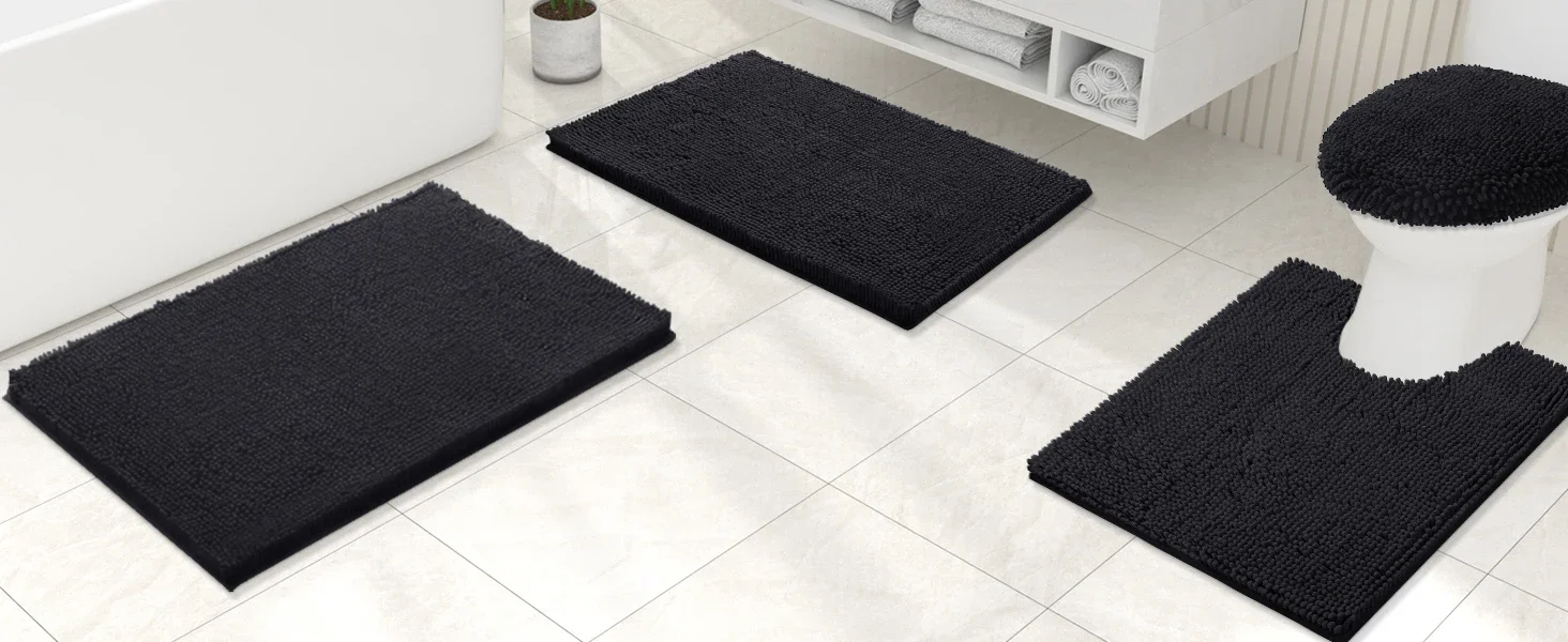 Toilet Rug U-Shaped Super Absorbent Chenille Bathroom Mats Non-Slip Backing Machine Washable For Bathrooms Floor Decoration Toilet Rug U-Shaped Super Absorbent Chenille Bathroom Mats Non-Slip Backing Machine Washable For Bathrooms Floor Decoration