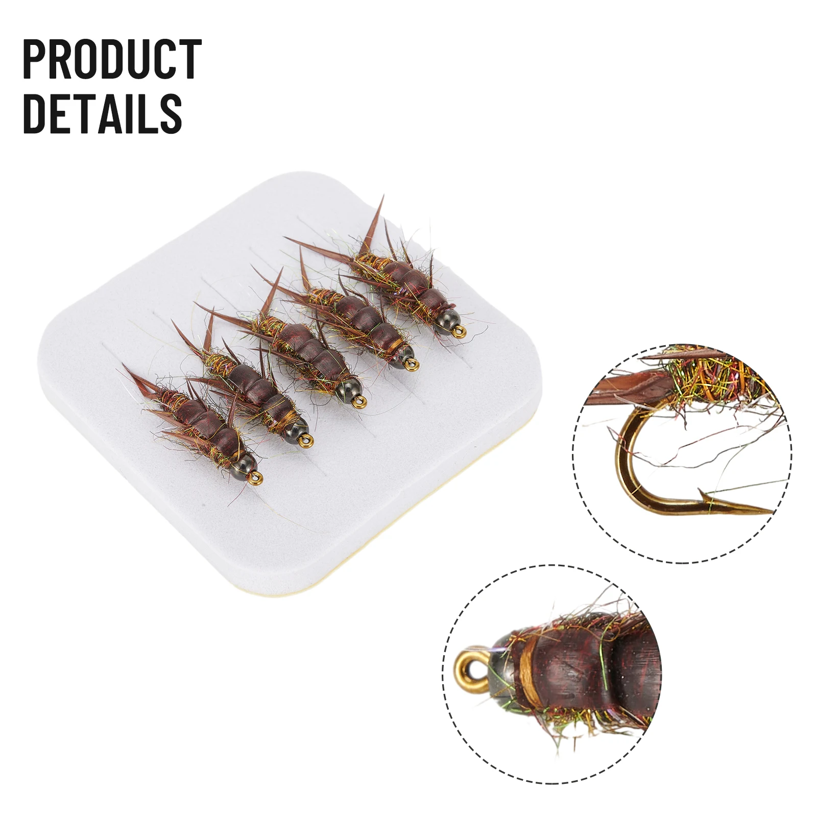 Fly Fishing Hook 5 Pcs Accessory Lure Nymph Shape Part Realistic Replacement Steel + Feather Stonefly Grayling
Fly Fishing Hook 5 Pcs Accessory Lure Nymph Shape Part Realistic Replacement Steel + Feather Stonefly Grayling
