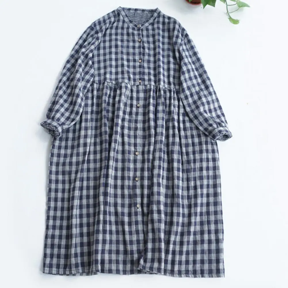 Spring Dress Elegant Plaid Print V Neck Midi Dress with Pleated Hem Shirring Cuff Women's A-line Fall Dress for Spring Fashion
Spring Dress Elegant Plaid Print V Neck Midi Dress with Pleated Hem Shirring Cuff Women's A-line Fall Dress for Spring Fashion