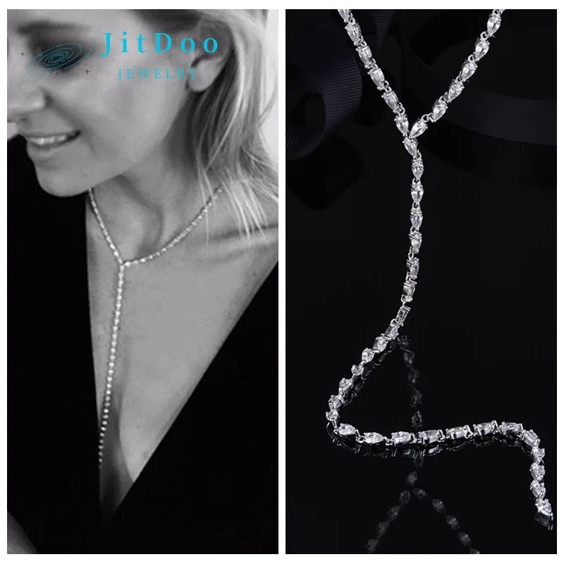 JitDoo Unique Inlaid Crystal Diamond Heart Drop Shape Fringe Long Sweater Chain Necklace for Women Sexy Jewelry Premium Gift
JitDoo Unique Inlaid Crystal Diamond Heart Drop Shape Fringe Long Sweater Chain Necklace for Women Sexy Jewelry Premium Gift