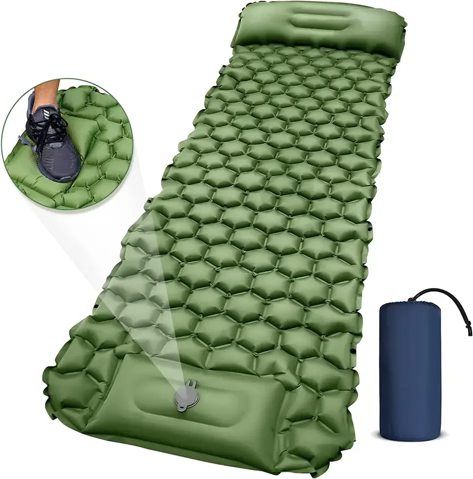

Ultralight Sleeping Pad Portable Camping Mat Inflatable Air Mattress Outdoor Hiking Trekking Picnic Sleeping Mat Single