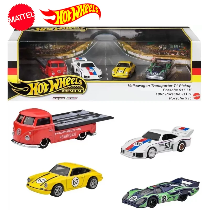 

Original Hot Wheels Premium Car Volkswagen Transporter T1 Pickup 1/64 Diecast Toys for Boys Porsche 917 LH 911 R 935 Garage Gift