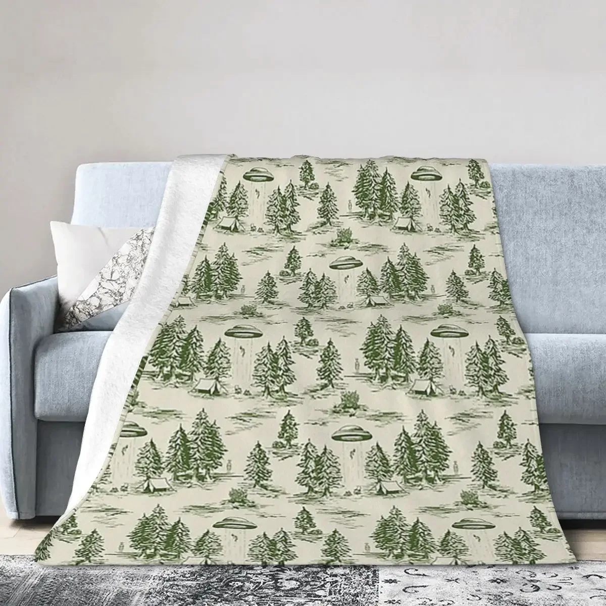 Green Alien Abduction Toile De Jouy Pattern Blankets Soft Warm Flannel Throw Blanket Bedding for Bed Living room Picnic Home
Green Alien Abduction Toile De Jouy Pattern Blankets Soft Warm Flannel Throw Blanket Bedding for Bed Living room Picnic Home
