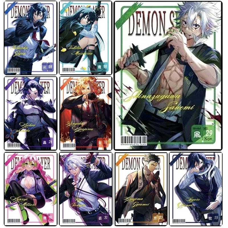 DIY Demon Slayer Anime collection card 9pcs/set Kamado Tanjirou Kamado Nezuko Bronzing Flash card Board game card Christmas gift
DIY Demon Slayer Anime collection card 9pcs/set Kamado Tanjirou Kamado Nezuko Bronzing Flash card Board game card Christmas gift