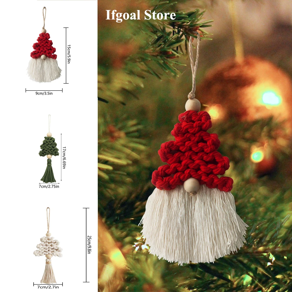 Boho Style Handmade Santa Claus Ornament Home Hand Woven Macrame Pendant Tapestry Christmas Tree Decoration 2024 New Year Gifts
Boho Style Handmade Santa Claus Ornament Home Hand Woven Macrame Pendant Tapestry Christmas Tree Decoration 2024 New Year Gifts