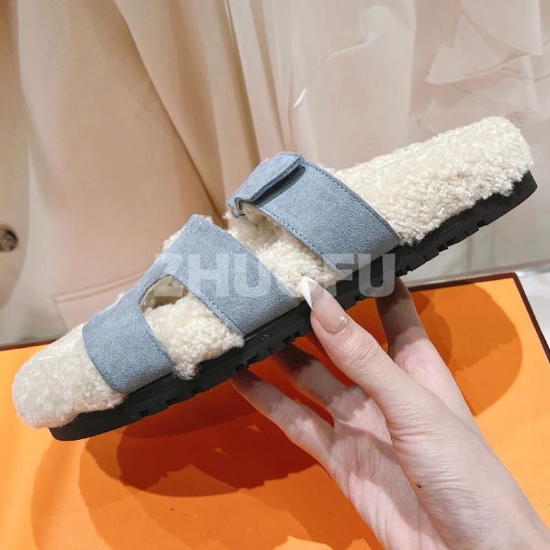 Women Slippers Spring Autumn 2023 New Cow Suede Upper Round Head Toe Wrapping Slippers Fashion Versatile Fairy Shoes 35-41
Women Slippers Spring Autumn 2023 New Cow Suede Upper Round Head Toe Wrapping Slippers Fashion Versatile Fairy Shoes 35-41