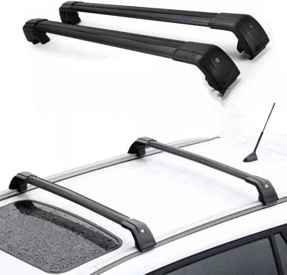 

2Pcs Fits for Volkswagen Tiguan 2017-2020 Lockable Roof Rail Rack Cross Bars Crossbars