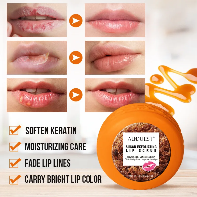 Sugar Exfoliating Lips Scrub 10g Nourish Lips Soften Dead Skin Diminish Lip Lines Improve Dark Lips 1pcs
Sugar Exfoliating Lips Scrub 10g Nourish Lips Soften Dead Skin Diminish Lip Lines Improve Dark Lips 1pcs