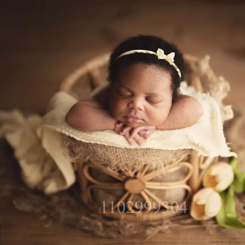 

Newborn Photography Props Prop Infant Woven Rattan Basket Vintage Baby Photo Shoot Furniture Posing Newborn Photo Bebe Accessoir