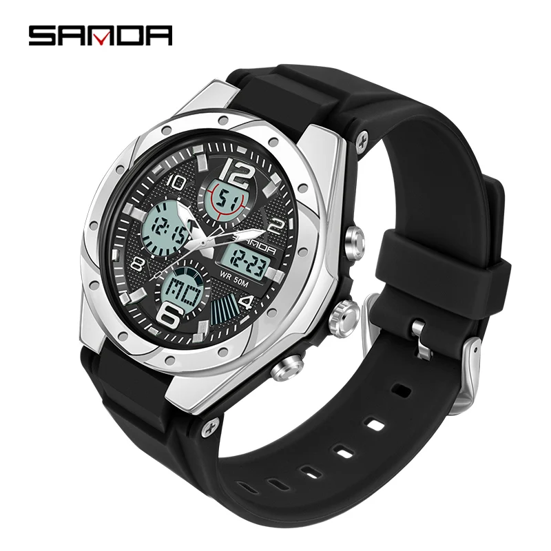 SANDA Brand New Sport Watches Women Leisure Waterproof Shockproof Watch Dual Display Auto Date Women Digital Wristwatches Reloj
SANDA Brand New Sport Watches Women Leisure Waterproof Shockproof Watch Dual Display Auto Date Women Digital Wristwatches Reloj