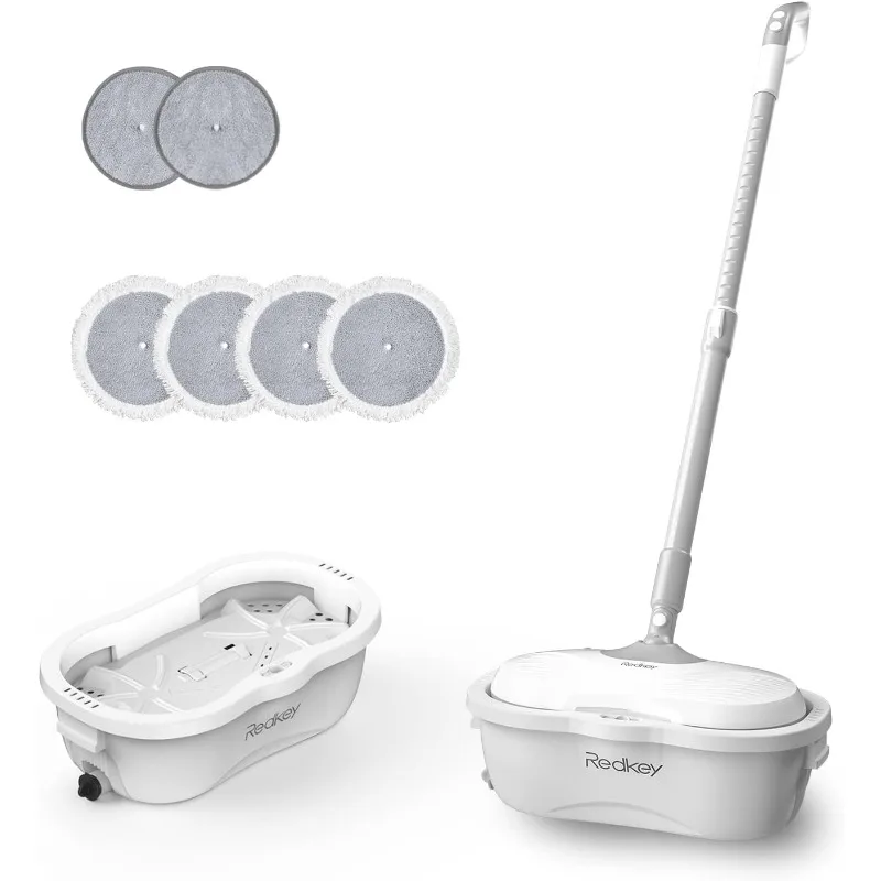 Electric Spin Mop with Bucket - Cordless Electric Mop with LED Headlight and Water Spray, Up to 60 mins Electric Floor Cleaner
Electric Spin Mop with Bucket - Cordless Electric Mop with LED Headlight and Water Spray, Up to 60 mins Electric Floor Cleaner
