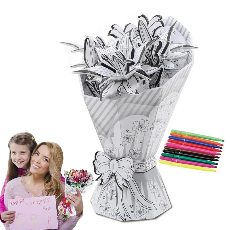 3D Flower Puzzles For Adults Painting 3D Puzzle Paper Flower Puzzle Fun And Delicate 3D Bouquet Puzzle With 10 Pens For Mother's
3D Flower Puzzles For Adults Painting 3D Puzzle Paper Flower Puzzle Fun And Delicate 3D Bouquet Puzzle With 10 Pens For Mother's