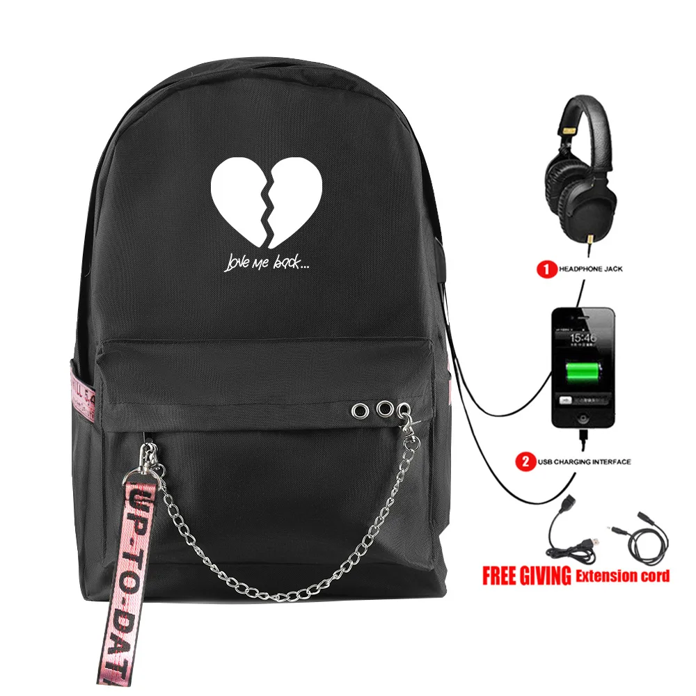 

Fashion Youthful School Bag Unisex payton moormeier Travel Bags Usb Rechargeable Oxford Waterproof Notebook Shoulder Backpacks