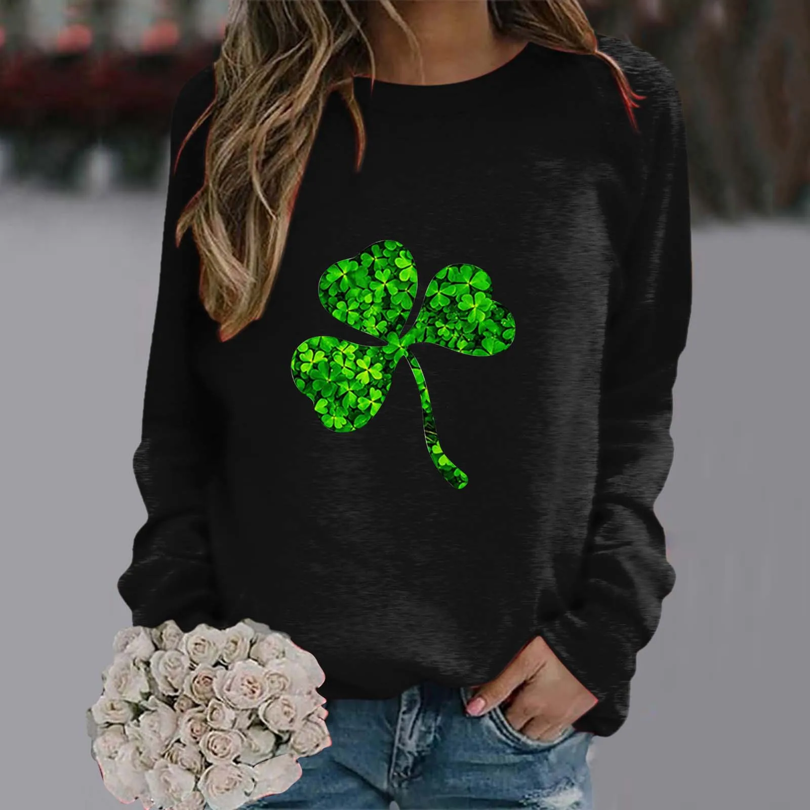Women Sweatshirt St. Patrick's Day Clover Print Round Neck Pullovers Spring Oversize Casual Hoodies Sports Loose Tracksuit Tops
Women Sweatshirt St. Patrick's Day Clover Print Round Neck Pullovers Spring Oversize Casual Hoodies Sports Loose Tracksuit Tops