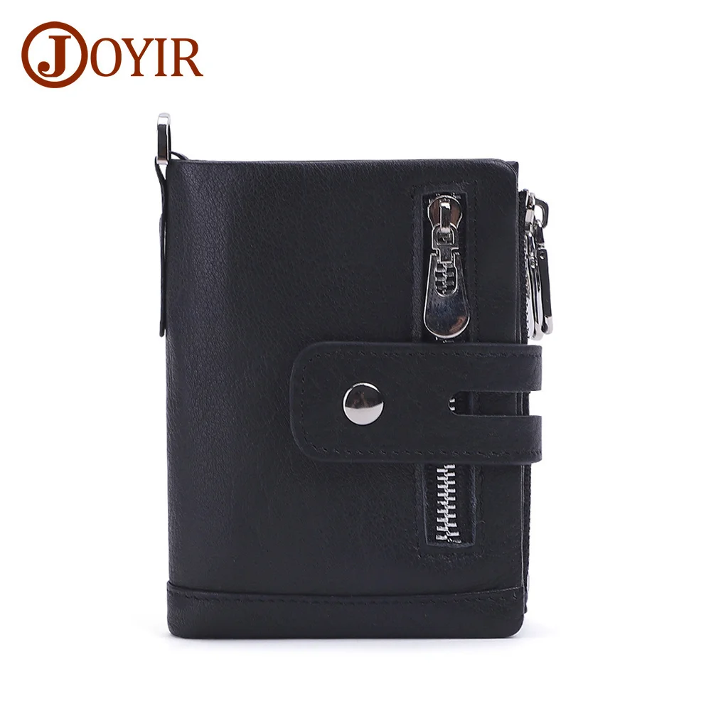 

Wallet for Men Genuine Leather Hasp&Zipper Rfid Walet Card Holder Photo Coin Purse Male Money Bag Portomonee