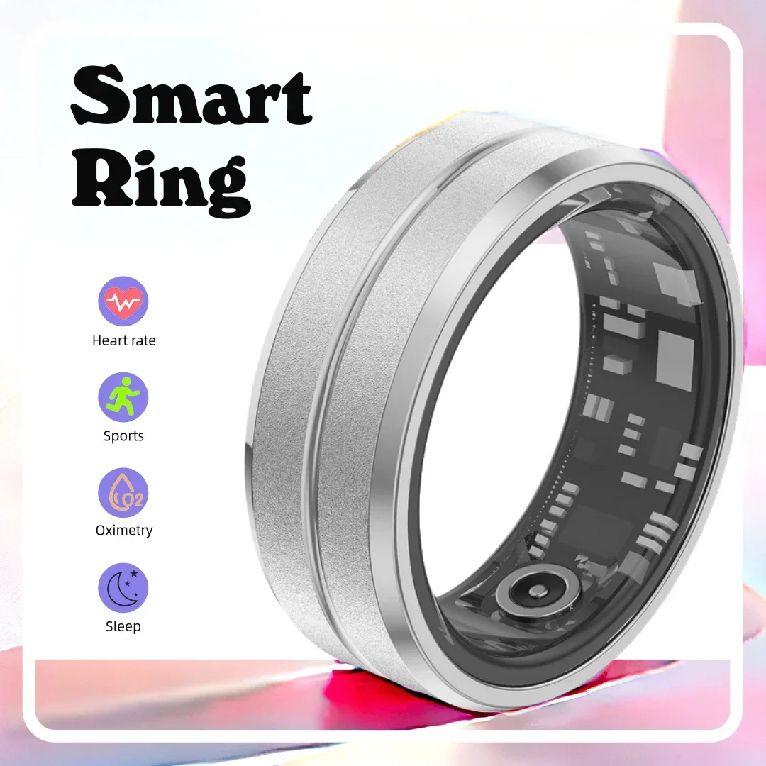 

2024 Smart Ring Heart Rate Blood Oxygen Health Sleep Monitoring Bracelet APP Multiple Exercise Modes and Functions IP68 0.003KG