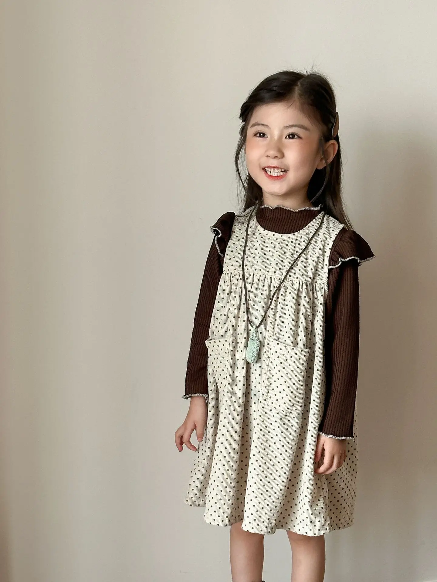 2025 Autumn New Children Sleeveless Dress Corduroy Girls Cute Polka Dot Vest Dress Kids Casual Dress Baby Girl Princess Dress 16 Sbfc0dddd3d514b8c92b0b6f8106e3efbD
