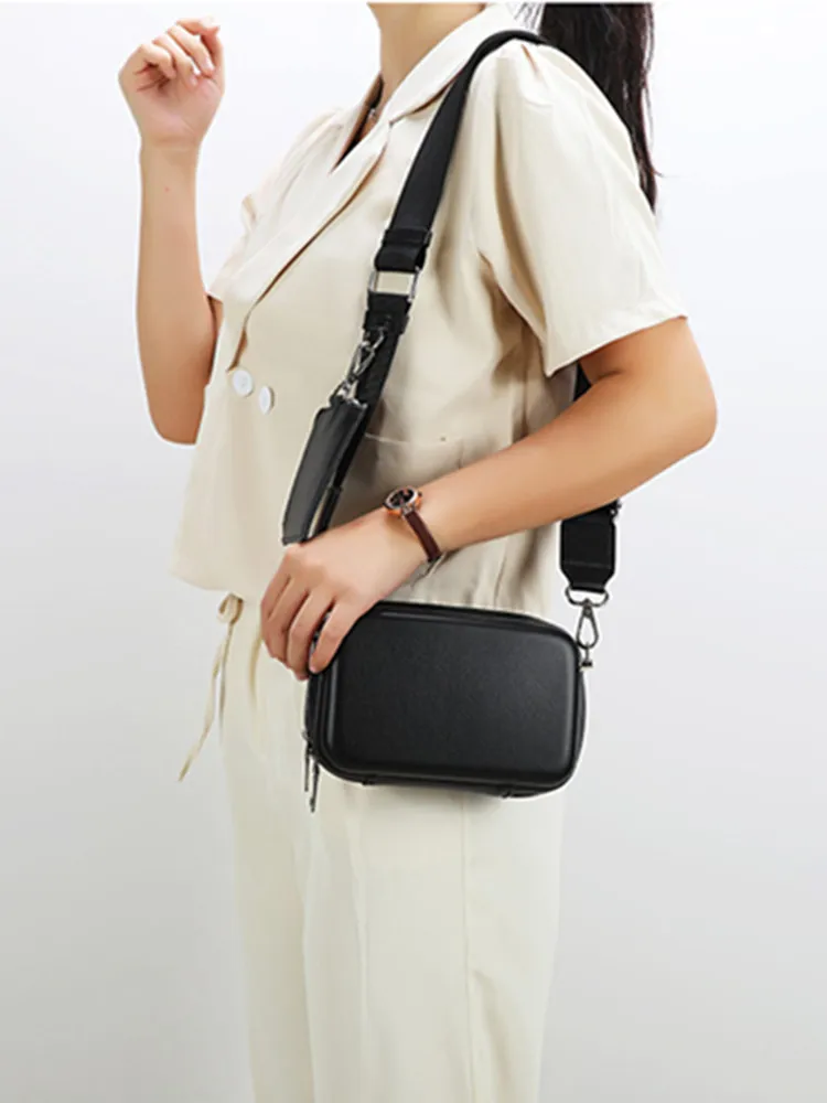 

Black Rigid Casual Fashion Crossbody Sling Shoulder Bag For Men Women Travel Passport and Wallet Holder Organizer Box Bags