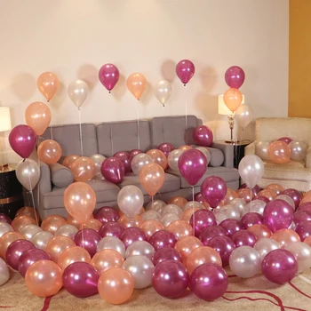 Balão de Folha 4D para Bebê: Uma Decoração Encantadora para Comemorações Especiais 7 100/200Pcs 12Inch Pearl Latex Balloon Solid Color Air Globo Birthday Party Wedding Decorations Baby Shower Supplies Kid Toy Gift