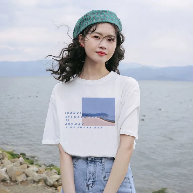 CnHnOH Cotton Short-sleeved White T-shirt Women's 2022 New Spring and Summer Chic Loose Design Sense Tops T-shirt Ins
CnHnOH Cotton Short-sleeved White T-shirt Women's 2022 New Spring and Summer Chic Loose Design Sense Tops T-shirt Ins