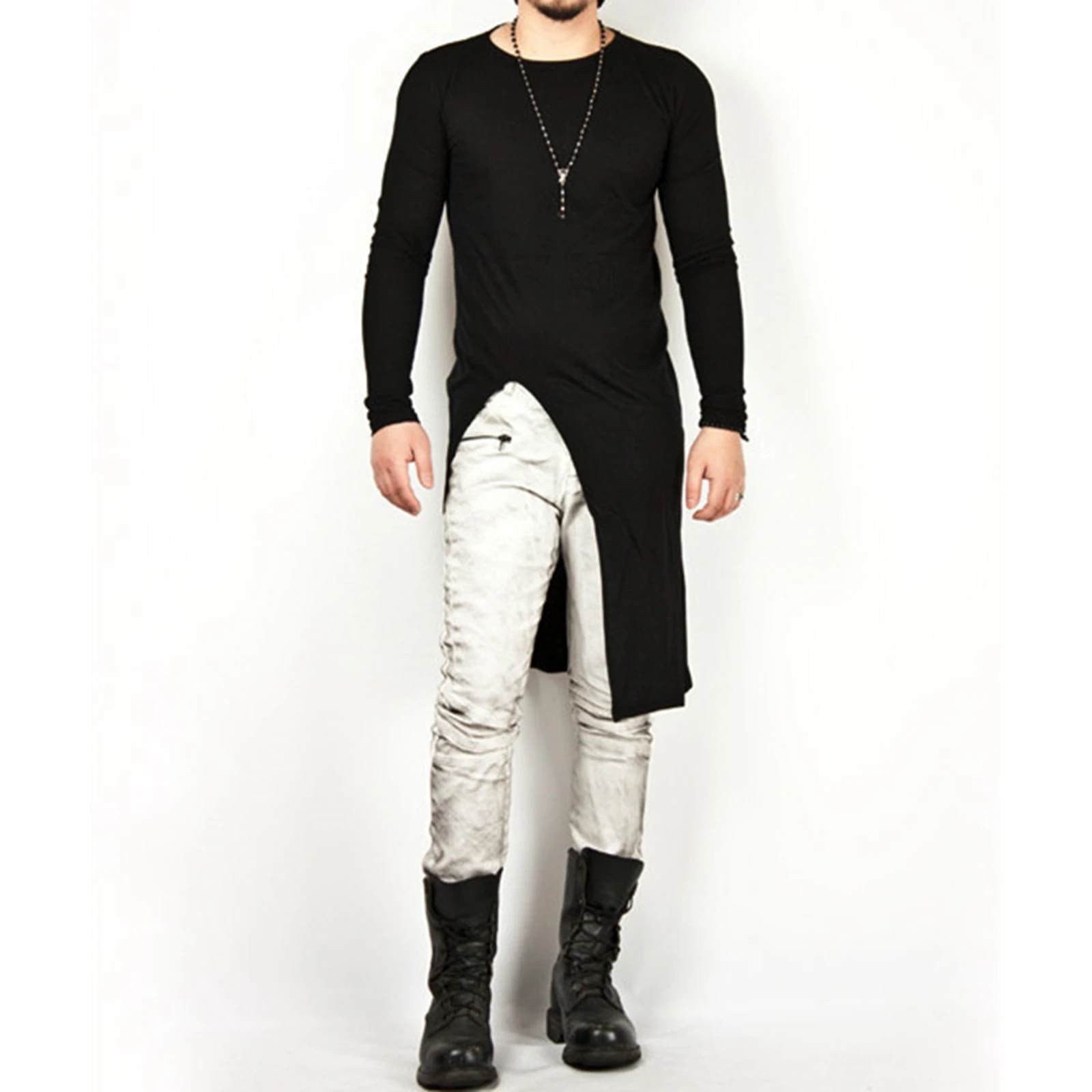 Men's Long Ethnic Style Pullover Long Shirt Casual Split Youth Sports Sweater Coat Mens Sweat Outfits
Men's Long Ethnic Style Pullover Long Shirt Casual Split Youth Sports Sweater Coat Mens Sweat Outfits