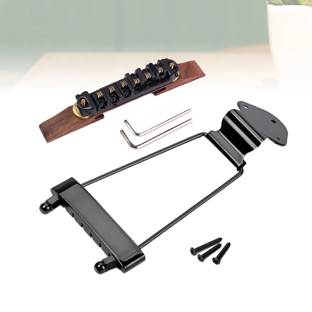 Trapeze Tailpiece Adjustable Bridge Rosewood Archtop Jazz Alloy Guitar Height for Parts Guitar Jazz
Trapeze Tailpiece Adjustable Bridge Rosewood Archtop Jazz Alloy Guitar Height for Parts Guitar Jazz