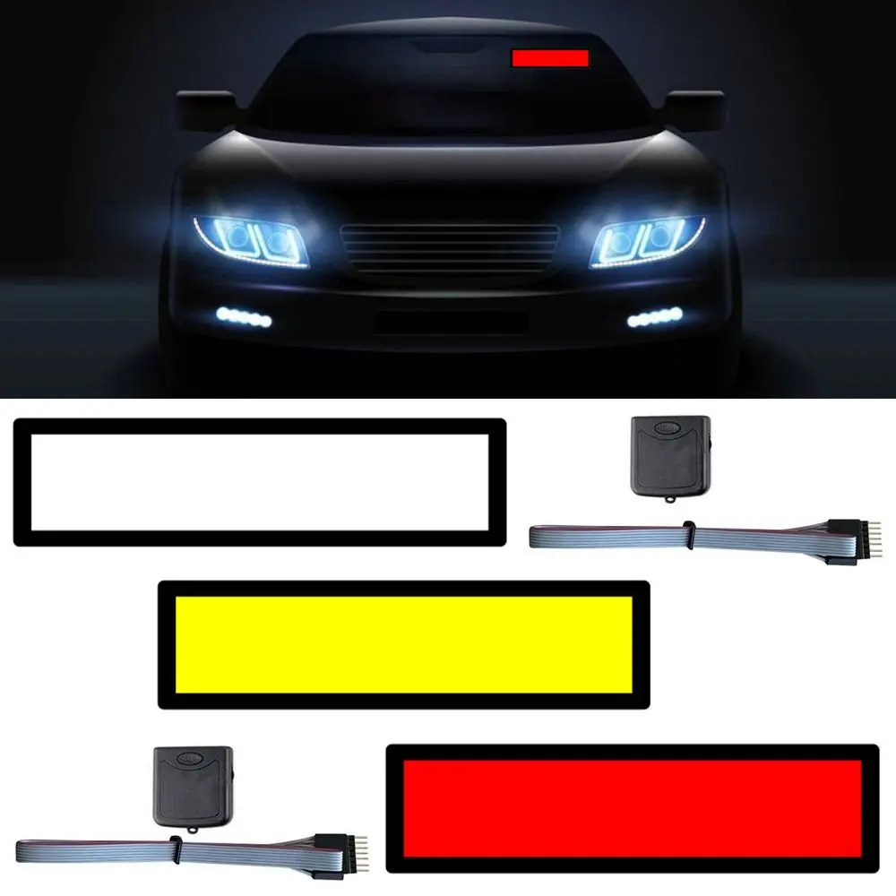 

White/Yellow/Red LED Car Sticker High-quality 5 Modes DIY Write Windshield Sticker Electric Car Safety Signs Rear Windshield