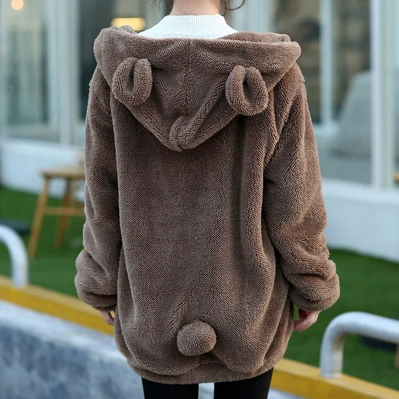 Autumn Winter Fleece Flannel Harajuku Loose Casual Warm Hoodies Ladies Coats Soild Sweet Hooded Women Pullover Female Sweatshirt 
Autumn Winter Fleece Flannel Harajuku Loose Casual Warm Hoodies Ladies Coats Soild Sweet Hooded Women Pullover Female Sweatshirt