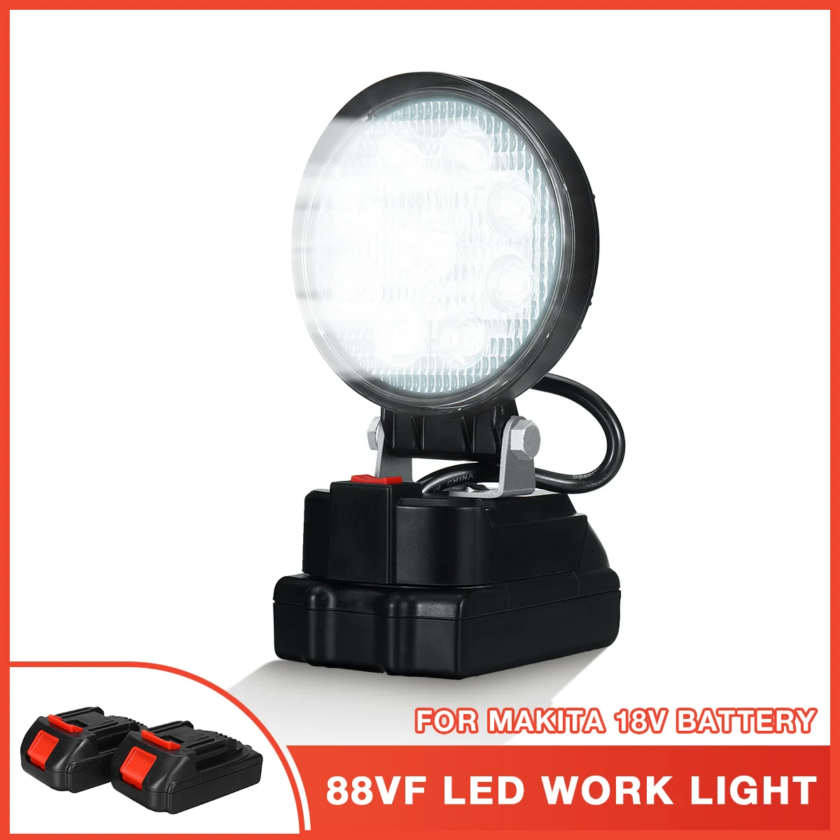 12000LM 9 LEDs 88VF USB Charging LED Work Light Outdoor Jobsite Light 15000mAh For 18V Battery
12000LM 9 LEDs 88VF USB Charging LED Work Light Outdoor Jobsite Light 15000mAh For 18V Battery