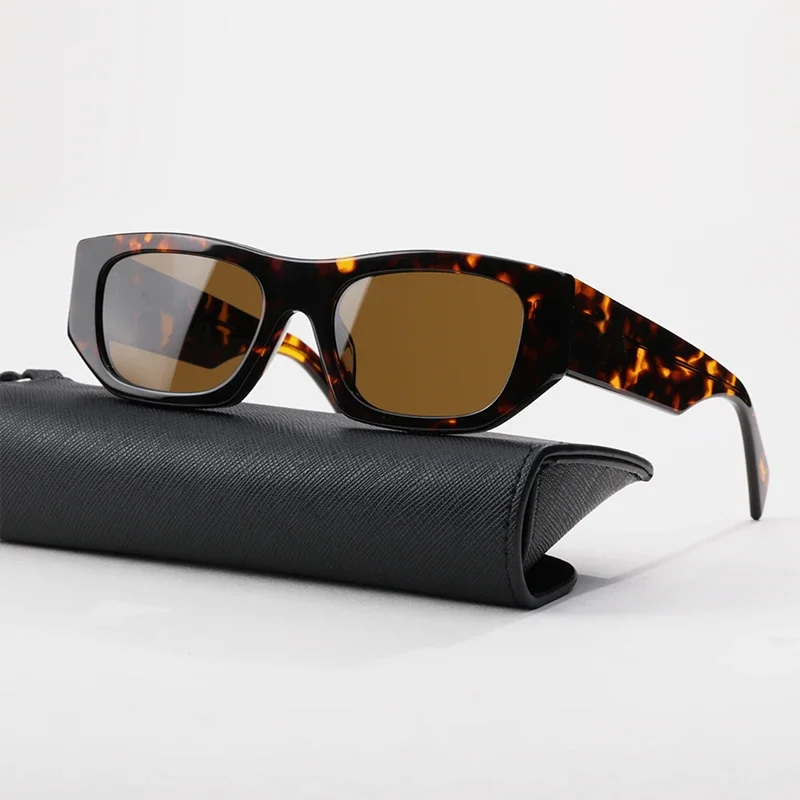 

SPRA01S Luxury Brand Thick Plate Acetate Rectangular Large Frame Men Sunglasses Fashion UV400 Outdoor Women SUNGLASSES