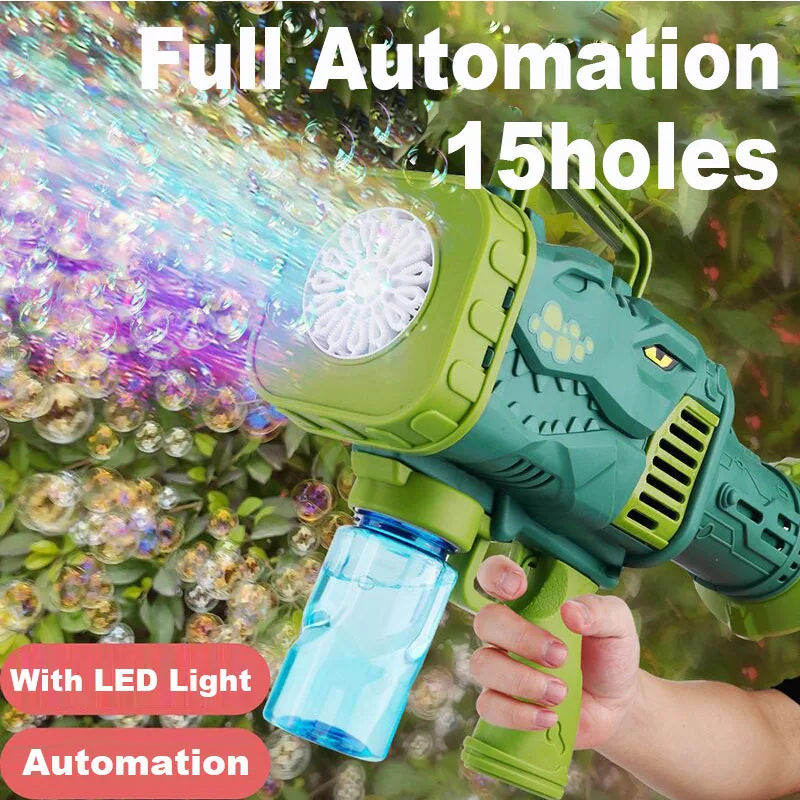 Dinosaur Soap Bubble Gun Machine Toy 32 Holes Electric Automatic Bazooka Bubble Maker Gun Outdoor Party Kids Toys Gifts
Dinosaur Soap Bubble Gun Machine Toy 32 Holes Electric Automatic Bazooka Bubble Maker Gun Outdoor Party Kids Toys Gifts