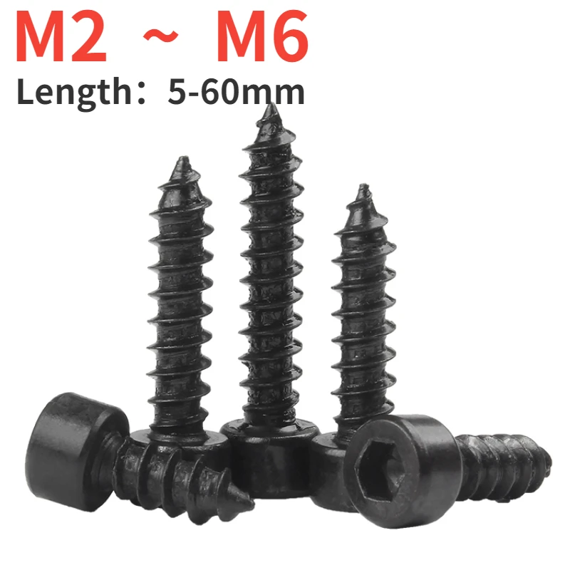M2 M2.6 M3 M3.5 M4 M5 M6 8.8 Grade Black Zinc Cylindrical Round Cup Head Internal Hexagonal Tapping Screw Model Wood Screw
M2 M2.6 M3 M3.5 M4 M5 M6 8.8 Grade Black Zinc Cylindrical Round Cup Head Internal Hexagonal Tapping Screw Model Wood Screw