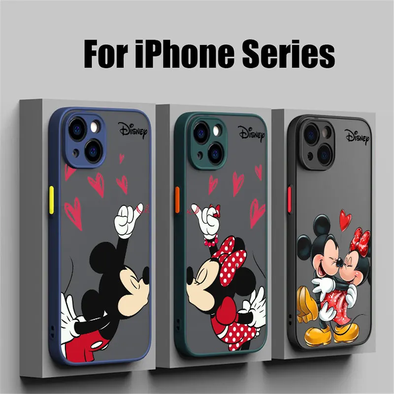 Disney Love Minnie Mickey Anime Phone Case For iPhone 14 15 16 Pro Max Cover For Apple 11 12 13 Pro 7 8 16 Plus Translucent Case Disney Love Minnie Mickey Anime Phone Case For iPhone 14 15 16 Pro Max Cover For Apple 11 12 13 Pro 7 8 16 Plus Translucent Case