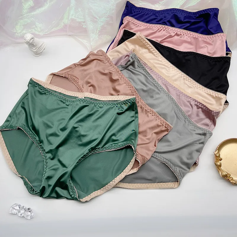 1pc Seamless Ice Silk Women Panties Imitation Silk Soft Smooth Briefs Mid-waist Wrapped Hip-lifting Underwear Luxury Comfortable
1pc Seamless Ice Silk Women Panties Imitation Silk Soft Smooth Briefs Mid-waist Wrapped Hip-lifting Underwear Luxury Comfortable