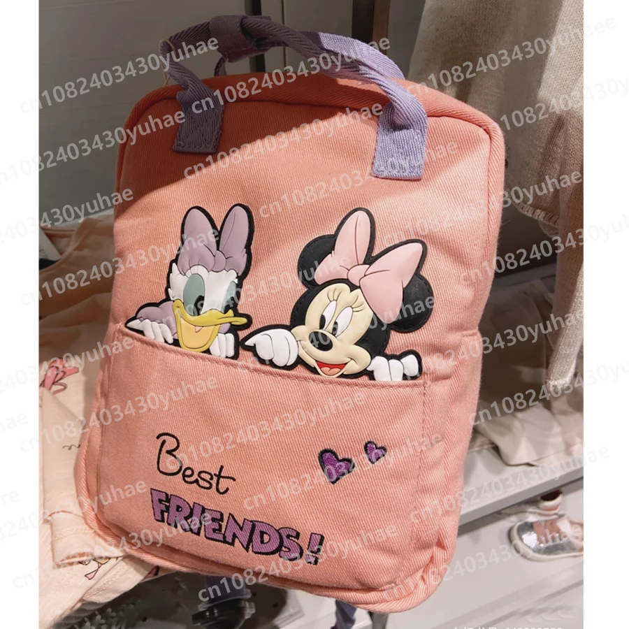 

Disney Fashion Children Bag Girls Backpack Cartoon Anime Minnie Mouse Baby Schoolbag Two-shoulder Kindergarten Accessories Bag