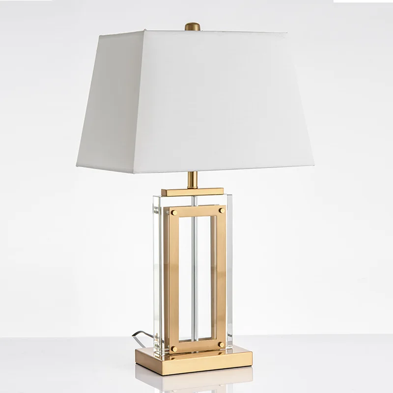 Postmodern simple American study hardware sandwich crystal household table lamp living room bedroom bedside table lamp
Postmodern simple American study hardware sandwich crystal household table lamp living room bedroom bedside table lamp