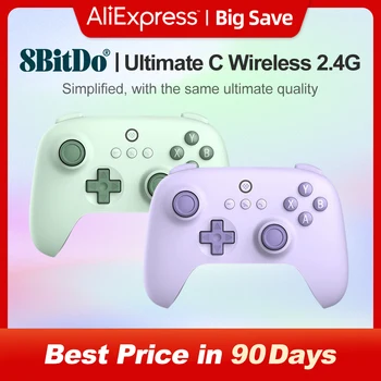 8BitDo Ultimate C 무선 게임 컨트롤러, PC, 윈도우 10, 11, 스팀 PC, 라즈베리 파이, 안드로이드용, 2.4G