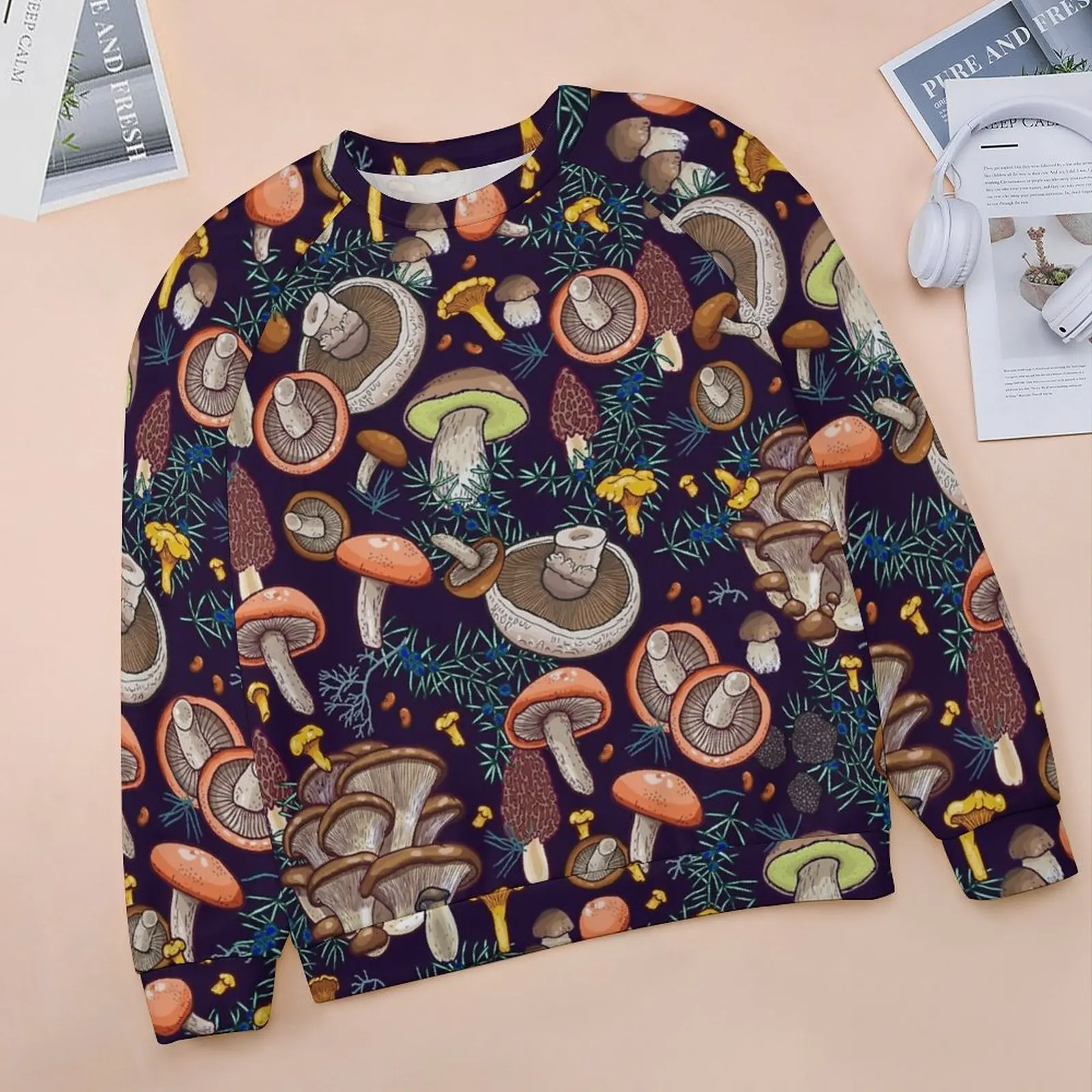 Woman Raglan Round Neck Sweater Anime Dark Dream Forest Studentt-shirts with Orange Flowers
Woman Raglan Round Neck Sweater Anime Dark Dream Forest Studentt-shirts with Orange Flowers