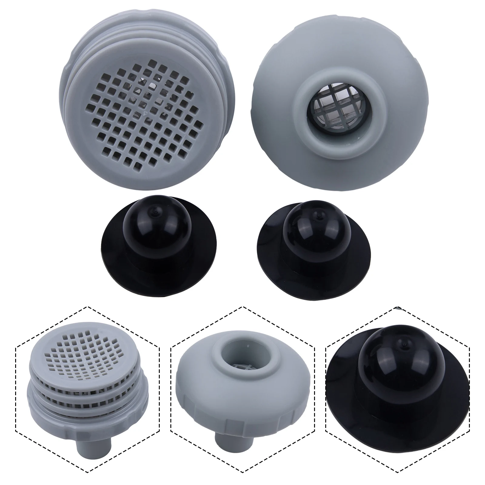 High Quality Nozzle Strainer Connector Strainer Grid Strainer Hole Plugs With Outlet Screen Connector Kit Pool Inlet Jet
High Quality Nozzle Strainer Connector Strainer Grid Strainer Hole Plugs With Outlet Screen Connector Kit Pool Inlet Jet