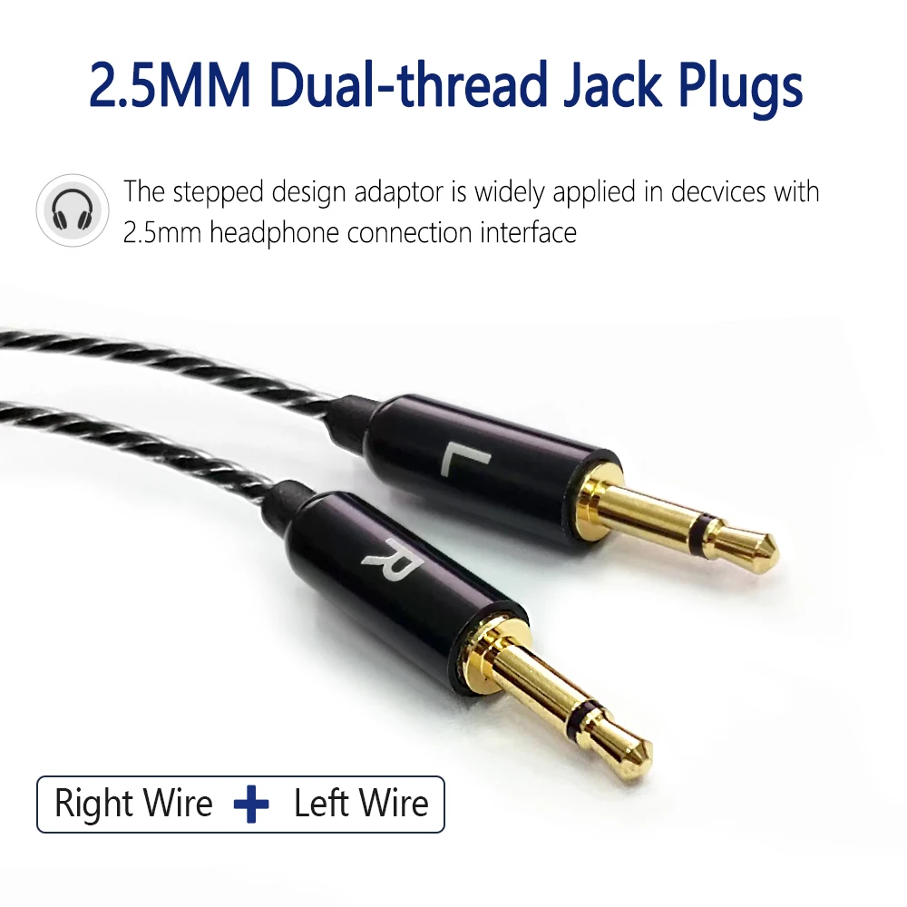 3.5MM to 2.5MM JackHeadphone Upgrade Cable Headset Audio Cable Earphone Replacement Cable for SENNHEISER HD447 HD437 HD202 HD212 3.5MM to 2.5MM JackHeadphone Upgrade Cable Headset Audio Cable Earphone Replacement Cable for SENNHEISER HD447 HD437 HD202 HD212