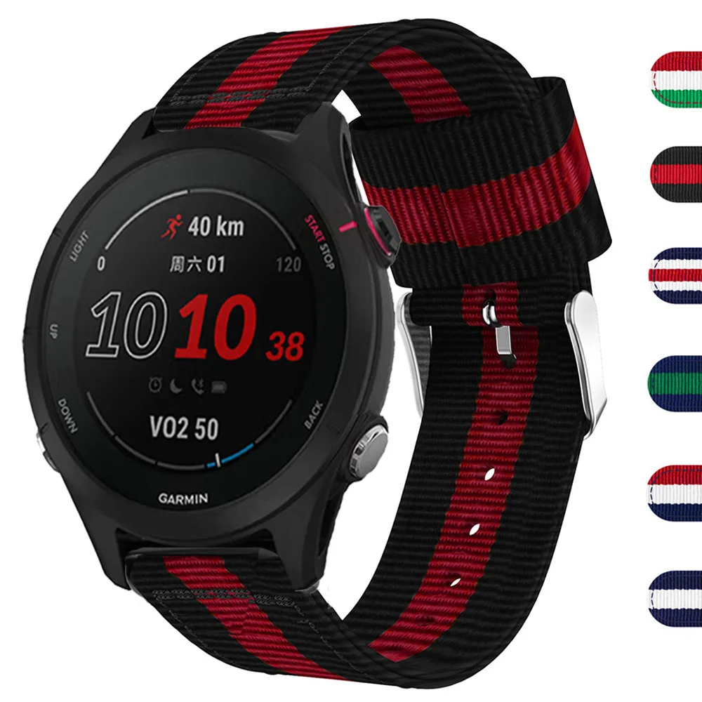 Nylon Canvas Watch Band For Garmin Forerunner 255 255M 245 245M Music Venu 2 Plus SQ Vivoactive 4 3 Strap Watchband Bracelets
Nylon Canvas Watch Band For Garmin Forerunner 255 255M 245 245M Music Venu 2 Plus SQ Vivoactive 4 3 Strap Watchband Bracelets