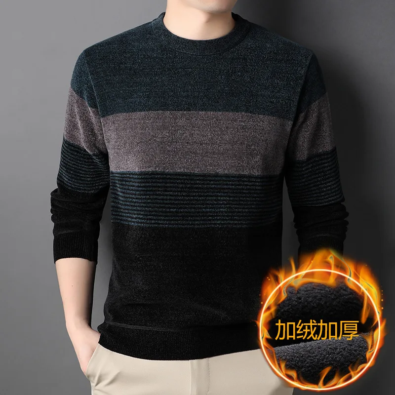 Autumn Winter Contrast Color Fashion Striped Sweater Man High Street Casual Loose Long Sleeve Thicken Warm All-match Pullovers
Autumn Winter Contrast Color Fashion Striped Sweater Man High Street Casual Loose Long Sleeve Thicken Warm All-match Pullovers